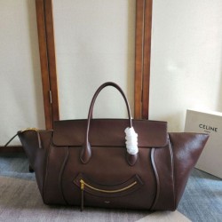 Repliche Borsa morbida grande da viaggio Celine caffè Imitazioni False Outlet Online