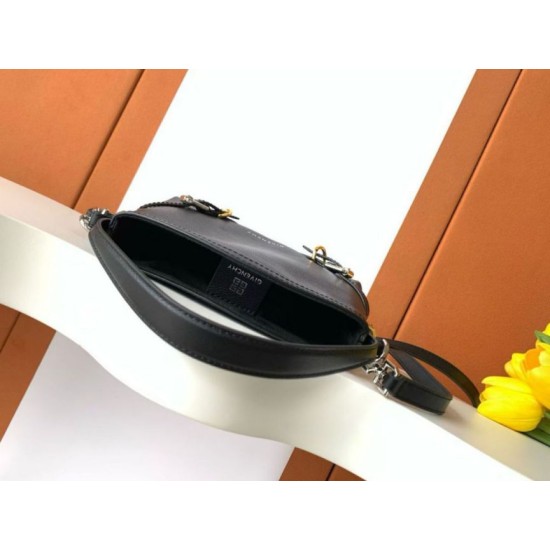 Repliche Borsa a tracolla medio Givenchy Nano Voyou Nero Imitazioni False Outlet Online