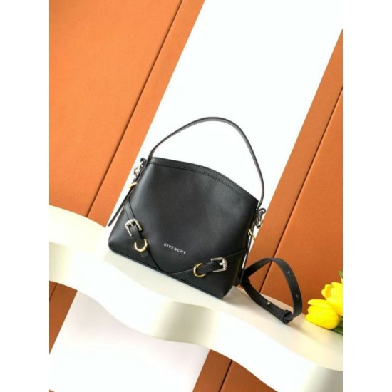Repliche Borsa a tracolla medio Givenchy Nano Voyou Nero Imitazioni False Outlet Online
