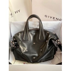 Repliche Borsa Nightingale Givenchy con dettagli a croce color argento nera Imitazioni False Outlet Online