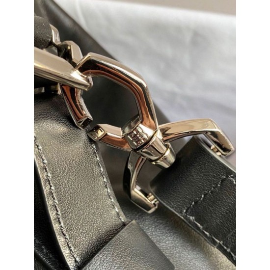 Repliche Borsa Nightingale Givenchy con dettagli a croce color argento nera Imitazioni False Outlet Online