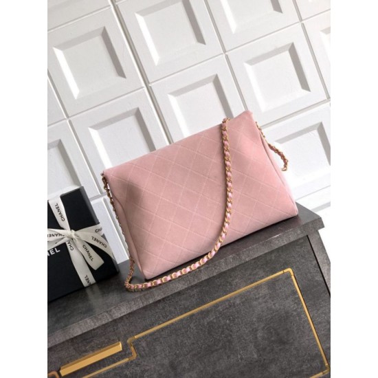 Repliche Borsa tote pieghevole Diana Chanel scamosciata piccola/media/grande Rosa Imitazioni False Outlet Online