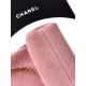 Repliche Borsa tote pieghevole Diana Chanel scamosciata piccola/media/grande Rosa Imitazioni False Outlet Online