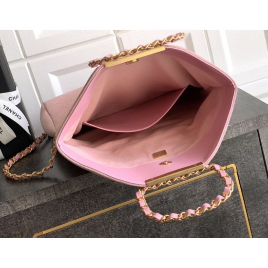 Repliche Borsa tote pieghevole Diana Chanel scamosciata piccola/media/grande Rosa Imitazioni False Outlet Online