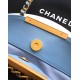 Repliche Borsa tote pieghevole Diana Chanel scamosciata piccola/media/grande Blu Imitazioni False Outlet Online