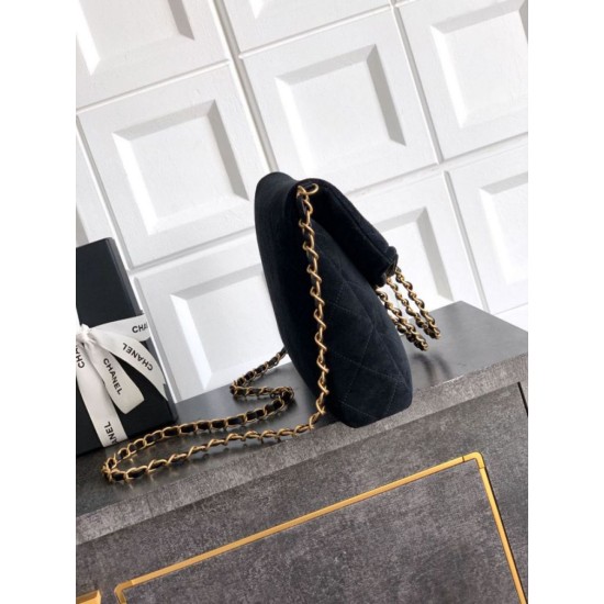 Repliche Borsa tote pieghevole Diana Chanel scamosciata piccola/media/grande Nero Imitazioni False Outlet Online