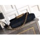 Repliche Borsa tote pieghevole Diana Chanel scamosciata piccola/media/grande Nero Imitazioni False Outlet Online