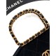 Repliche Borsa tote pieghevole Diana Chanel scamosciata piccola/media/grande Nero Imitazioni False Outlet Online