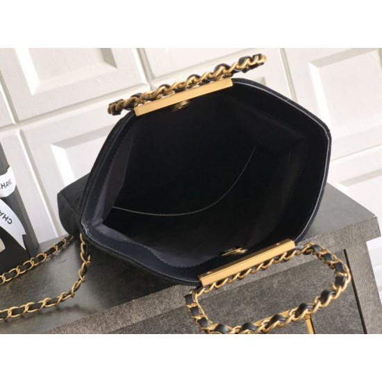 Repliche Borsa tote pieghevole Diana Chanel scamosciata piccola/media/grande Nero Imitazioni False Outlet Online