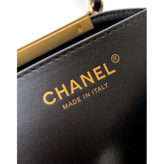 Repliche Borsa tote pieghevole Diana Chanel scamosciata piccola/media/grande Nero Imitazioni False Outlet Online