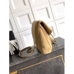 Repliche Borsa tote pieghevole Diana Chanel scamosciata piccola/media/grande marrone Imitazioni False Outlet Online