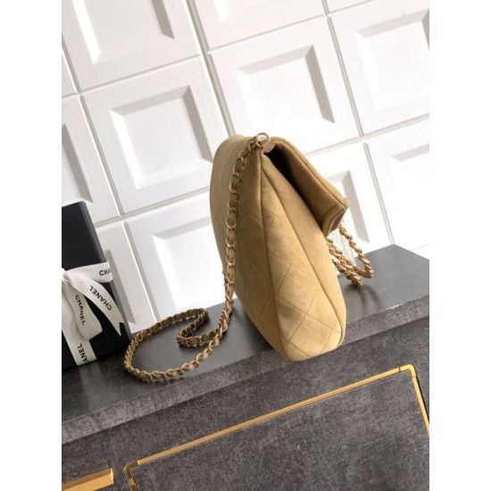 Repliche Borsa tote pieghevole Diana Chanel scamosciata piccola/media/grande marrone Imitazioni False Outlet Online