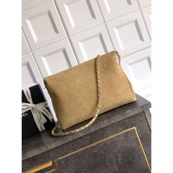 Repliche Borsa tote pieghevole Diana Chanel scamosciata piccola/media/grande marrone Imitazioni False Outlet Online