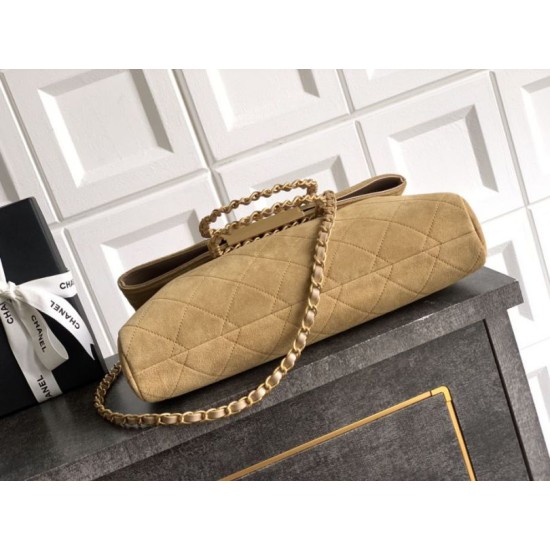Repliche Borsa tote pieghevole Diana Chanel scamosciata piccola/media/grande marrone Imitazioni False Outlet Online