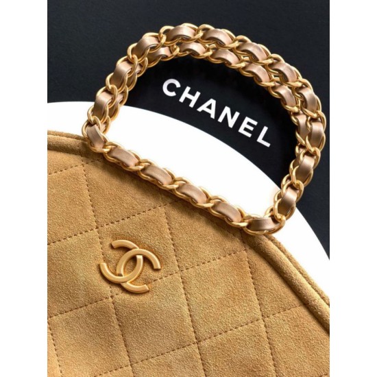 Repliche Borsa tote pieghevole Diana Chanel scamosciata piccola/media/grande marrone Imitazioni False Outlet Online