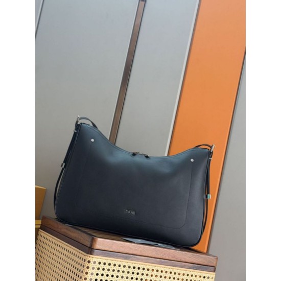Repliche Borsa Hobo Dior Grande Dior Slider Zipped da uomo nera Imitazioni False Outlet Online