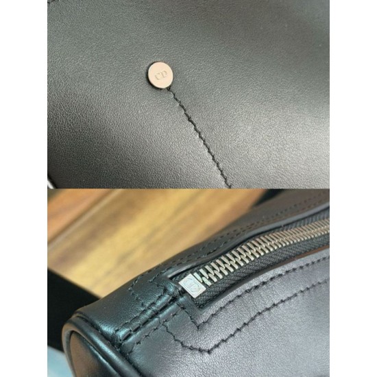 Repliche Borsa Hobo Dior Grande Dior Slider Zipped da uomo nera Imitazioni False Outlet Online