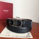 Repliche Cintura da uomo Salvatore Ferragamo 3.5 cm argento Nero Imitazioni False Outlet Online