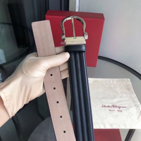 Qualità perfetta Replica Cintura da uomo Salvatore Ferragamo 3.5 cm con fibbia ad ardiglione squisita argento Nero Imitazioni Outlet Repliche Cintura da uomo Salvatore Ferragamo 3.5 cm con fibbia ad ardiglione squisita argento Nero Imitazioni False Outlet Online