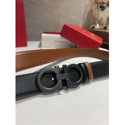 Repliche Cintura da uomo Salvatore Ferragamo da 3.5 cm con fibbia nera Imitazioni False Outlet Online