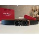 Repliche Cintura da uomo Salvatore Ferragamo da 3.5 cm con fibbia nera Imitazioni False Outlet Online