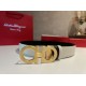 Qualità perfetta Replica Cintura reversibile da uomo Salvatore Ferragamo da 3.5 cm con clip in metallo oro Nero/Bianco Imitazioni Outlet Repliche Cintura reversibile da uomo Salvatore Ferragamo da 3.5 cm con clip in metallo oro Nero/Bianco Imitazioni False Outlet Online
