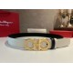 Qualità perfetta Replica Cintura reversibile da uomo Salvatore Ferragamo da 3.5 cm con clip in metallo oro Nero/Bianco Imitazioni Outlet Repliche Cintura reversibile da uomo Salvatore Ferragamo da 3.5 cm con clip in metallo oro Nero/Bianco Imitazioni False Outlet Online