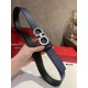 Repliche Cintura reversibile da uomo Salvatore Ferragamo da 3.5 cm con clip in metallo argento Nero/Blu Imitazioni False Outlet Online
