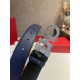 Repliche Cintura reversibile da uomo Salvatore Ferragamo da 3.5 cm con clip in metallo argento Nero/Blu Imitazioni False Outlet Online