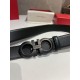 Repliche Cintura da uomo Salvatore Ferragamo da 3.5 cm con fibbia nero Imitazioni False Outlet Online
