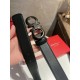Repliche Cintura da uomo Salvatore Ferragamo da 3.5 cm con fibbia nero Imitazioni False Outlet Online