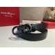Repliche Cintura da uomo Salvatore Ferragamo da 3.5 cm con fibbia nero Imitazioni False Outlet Online