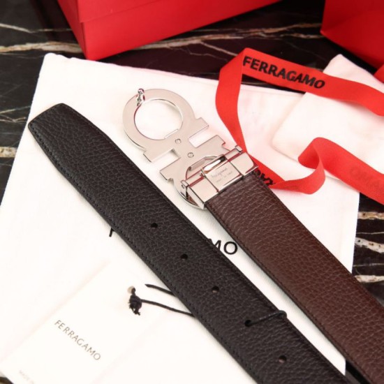 Qualità perfetta Replica Cintura reversibile da uomo Salvatore Ferragamo da 3,5 cm con fibbia in acciaio Nero/caffè Imitazioni Outlet Repliche Cintura reversibile da uomo Salvatore Ferragamo da 3,5 cm con fibbia in acciaio Nero/caffè Imitazioni False Outlet Online