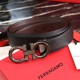 Repliche Cintura reversibile da uomo Salvatore Ferragamo da 3,5 cm con fibbia Nero/caffè Imitazioni False Outlet Online