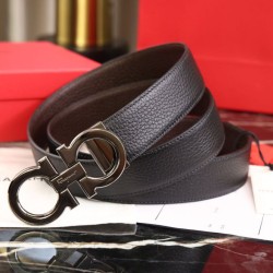 Repliche Cintura reversibile da uomo Salvatore Ferragamo da 3,5 cm con fibbia Nero/caffè Imitazioni False Outlet Online
