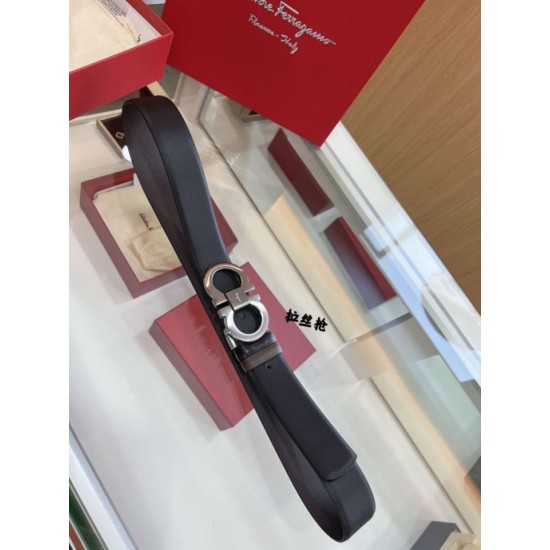 Qualità perfetta Replica Cintura reversibile da uomo Salvatore Ferragamo da 3,5 cm con fibbia a ferro di cavallo a doppio anello Imitazioni Outlet Repliche Cintura reversibile da uomo Salvatore Ferragamo da 3,5 cm con fibbia a ferro di cavallo a doppio anello Imitazioni False Outlet Online