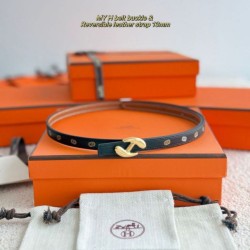 Repliche cintura Hermes Donna My H e reversibile Hermès sur Mer 13 mm Nero/marrone Imitazioni False Outlet Online
