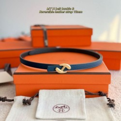 Repliche cintura Hermes Donna My H e reversibile Hermès sur Mer 13 mm Blu/Nero Imitazioni False Outlet Online