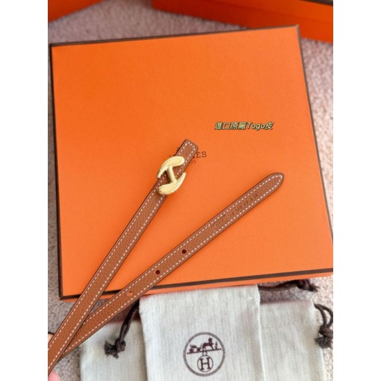 Repliche cintura Hermes Donna My H e reversibile Hermès sur Mer 13 mm marrone/Nero Imitazioni False Outlet Online