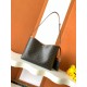 Miglior sito Replica Borsa shopper morbida Celine Triomphe in tela/pelle di vitello color cuoio Imitazioni Outlet Online