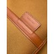 Miglior sito Replica Borsa shopper morbida Celine Triomphe in tela/pelle di vitello color cuoio Imitazioni Outlet Online