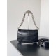 Miglior sito Replica Borsa a tracolla Balenciaga BB con patta morbida e finiture argentate Imitazioni Outlet Online
