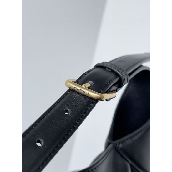 Miglior sito Replica Borsa hobo grande Balenciaga Bel Air nera Imitazioni Outlet Online