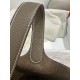 Miglior sito Replica Borsa Hermes Picotin Lock 18/22 Etoupe grigia hardware argentato Imitazioni Outlet Online
