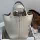 Miglior sito Replica Borsa Hermes Picotin Lock 18/22 Etoupe beige hardware argentato Imitazioni Outlet Online