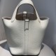 Miglior sito Replica Borsa Hermes Picotin Lock 18/22 Etoupe beige hardware argentato Imitazioni Outlet Online