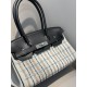 Miglior sito Replica Borse a tracolla Hermès Birkin 29 in tela Toile H ricamata Nero Imitazioni Outlet Online