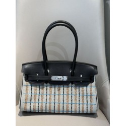 Miglior sito Replica Borse a tracolla Hermès Birkin 29 in tela Toile H ricamata Nero Imitazioni Outlet Online