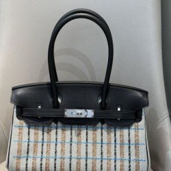 Miglior sito Replica Borse a tracolla Hermès Birkin 29 in tela Toile H ricamata Nero Imitazioni Outlet Online