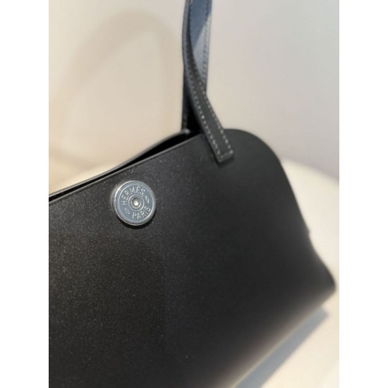 Miglior sito Replica Borsa a tracolla Hermes Tablier Sellier Nero Imitazioni Outlet Online
